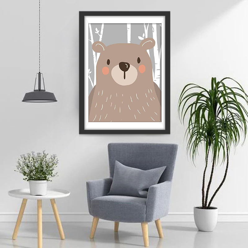 Lief Bruin Beergezichtje Diamond Painting