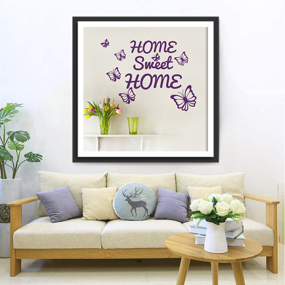 Lief Thuis met Schitterende Vlinders Diamond Painting