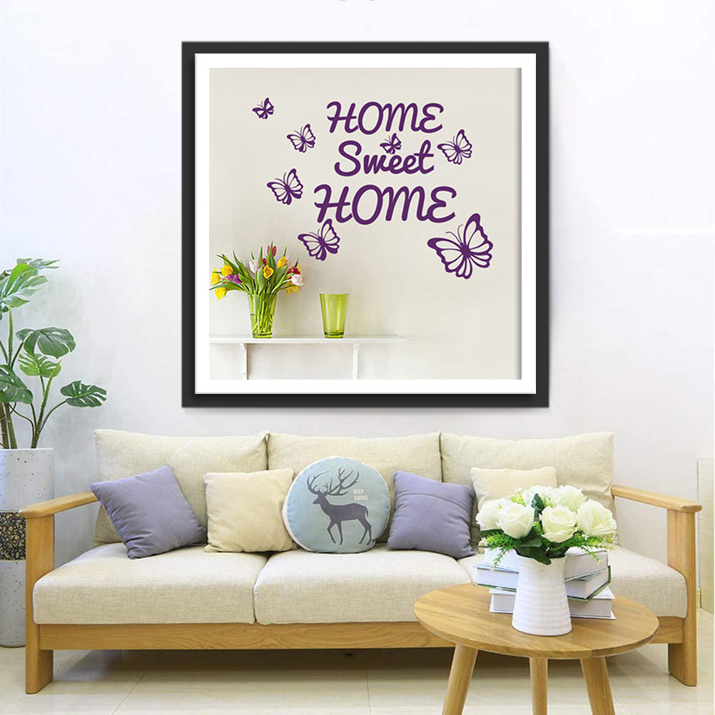 Lief Thuis met Schitterende Vlinders Diamond Painting
