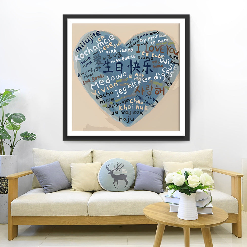 Liefde in Woorden Diamond Painting