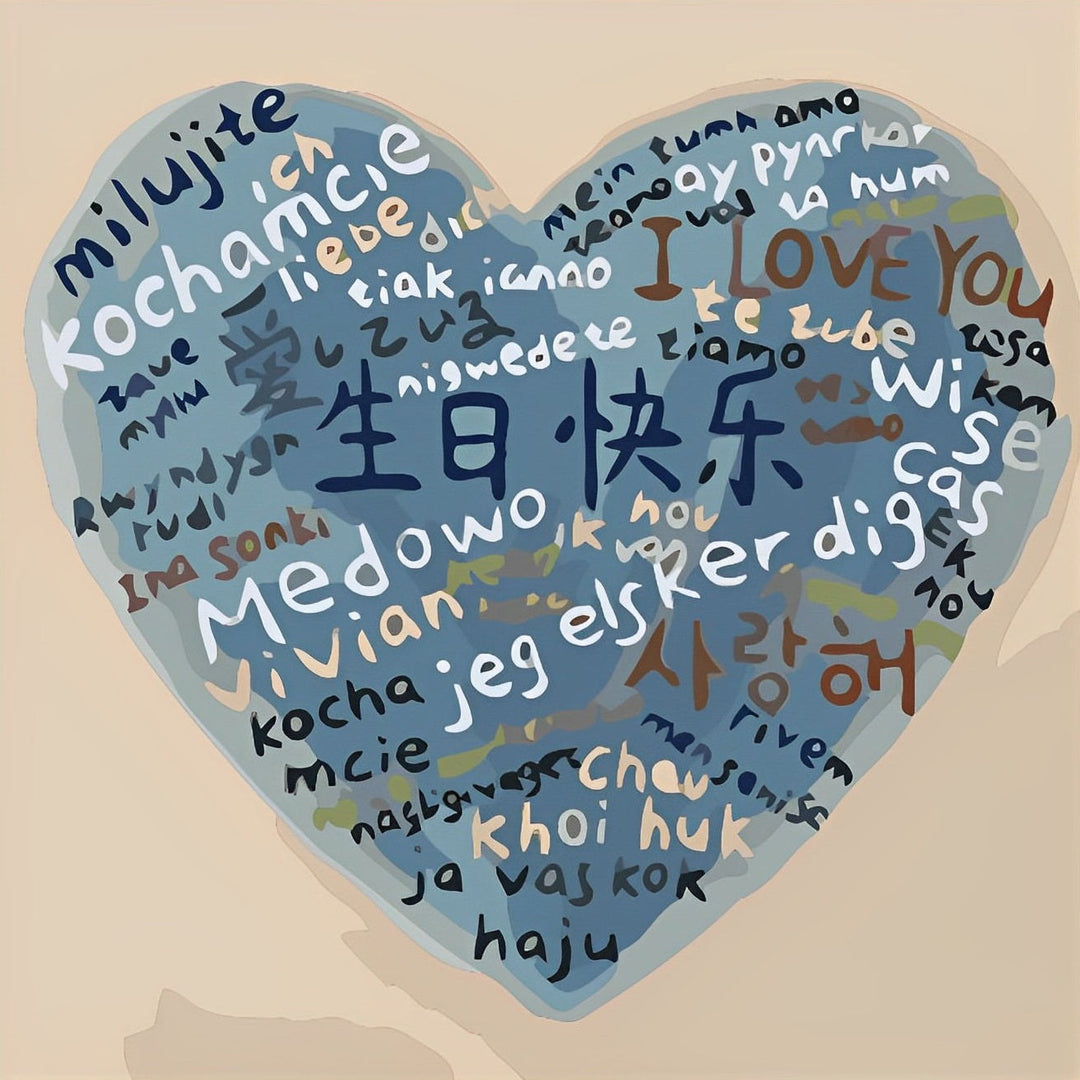 Liefde in Woorden Diamond Painting