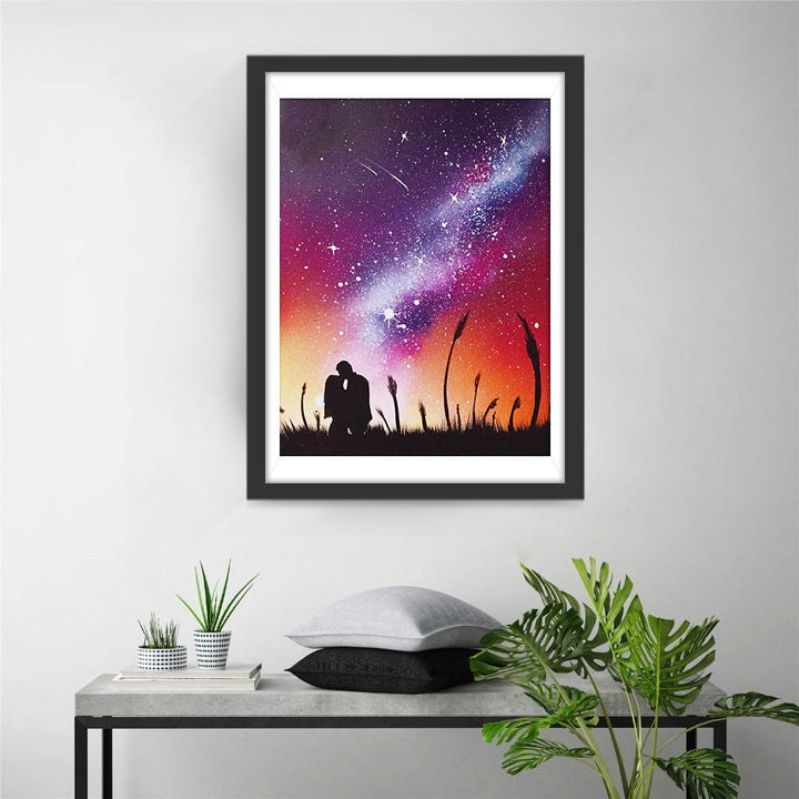 Liefde Verbonden door de Sterrenhemel Diamond Painting