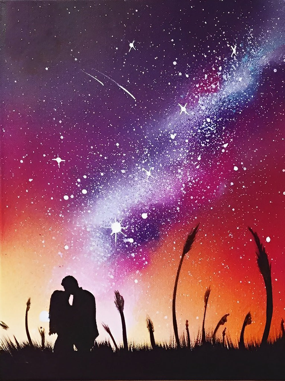 Liefde Verbonden door de Sterrenhemel Diamond Painting