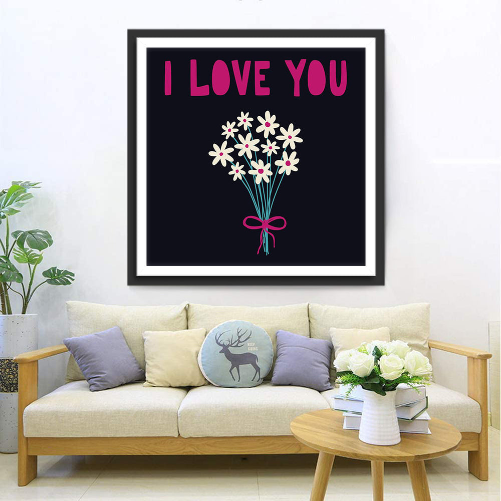 Liefdesboeket Diamond Painting