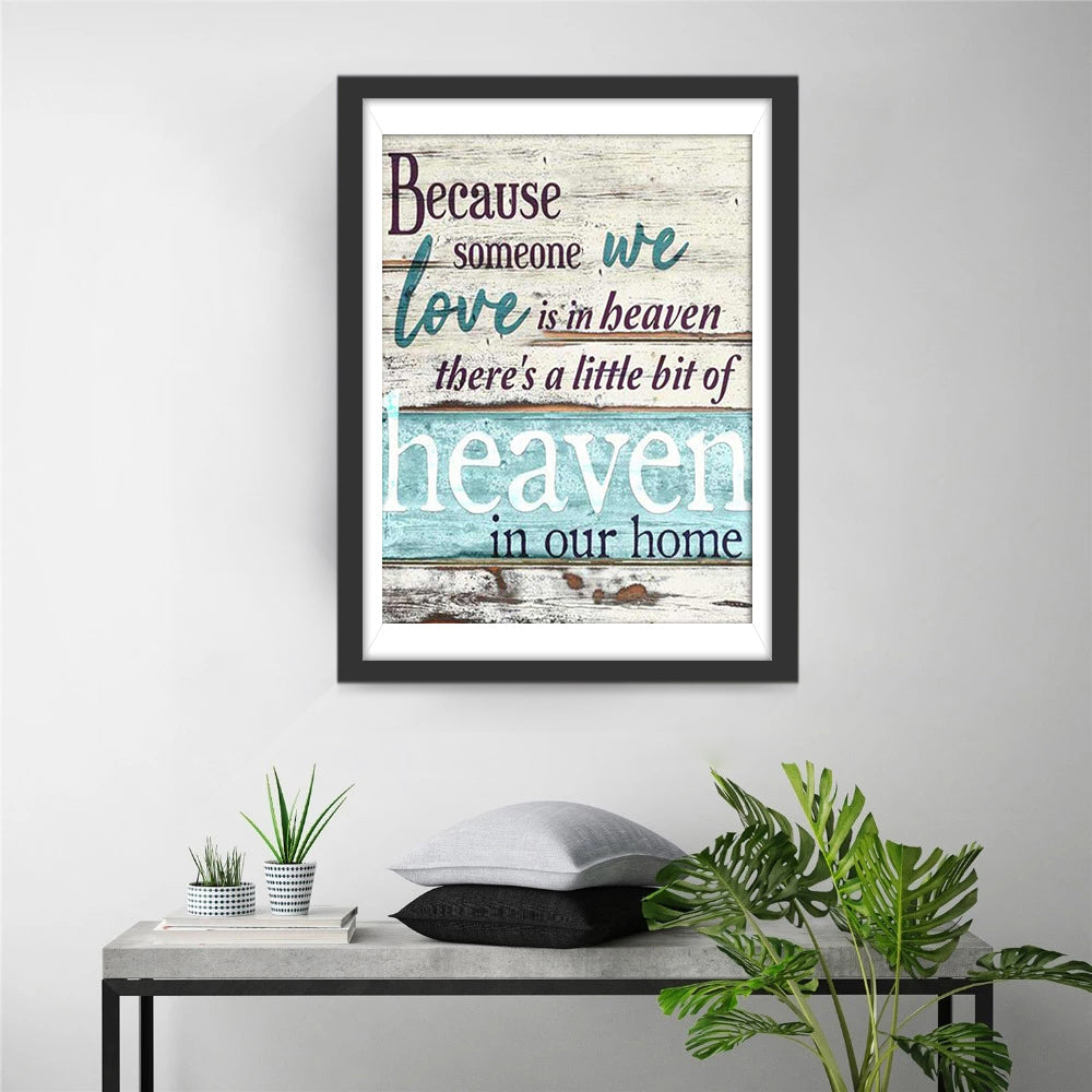 Liefdesboodschap op Houten Achtergrond Diamond Painting