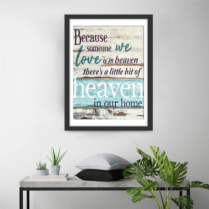Liefdesboodschap op Houten Achtergrond Diamond Painting