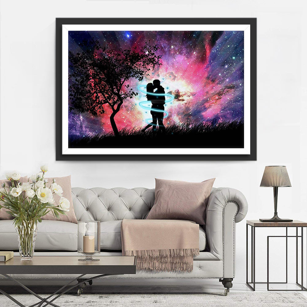 Liefdesverbinding in de Magische Nacht Diamond Painting