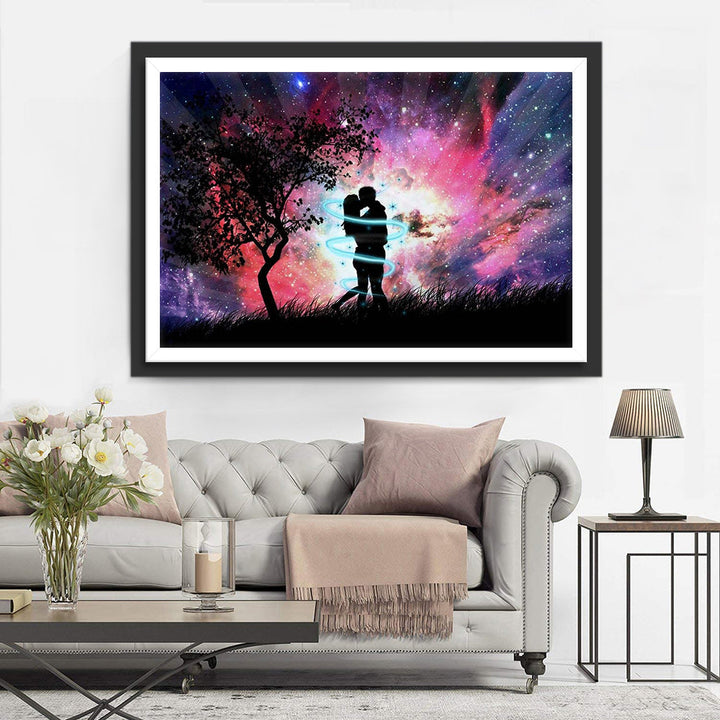 Liefdesverbinding in de Magische Nacht Diamond Painting