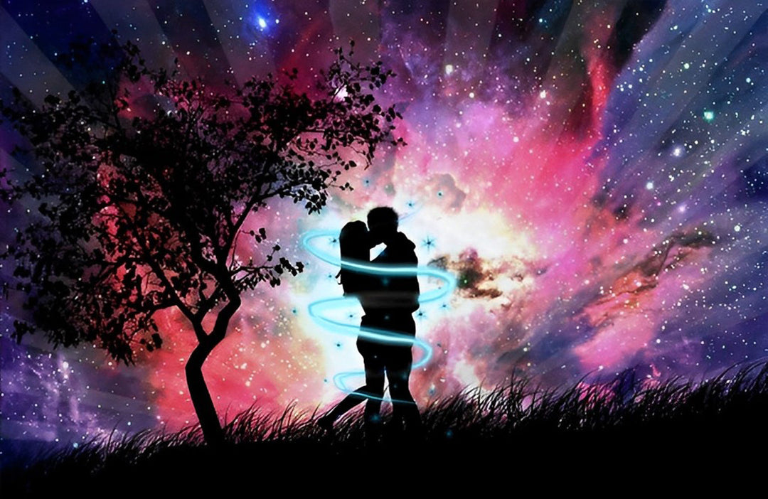 Liefdesverbinding in de Magische Nacht Diamond Painting