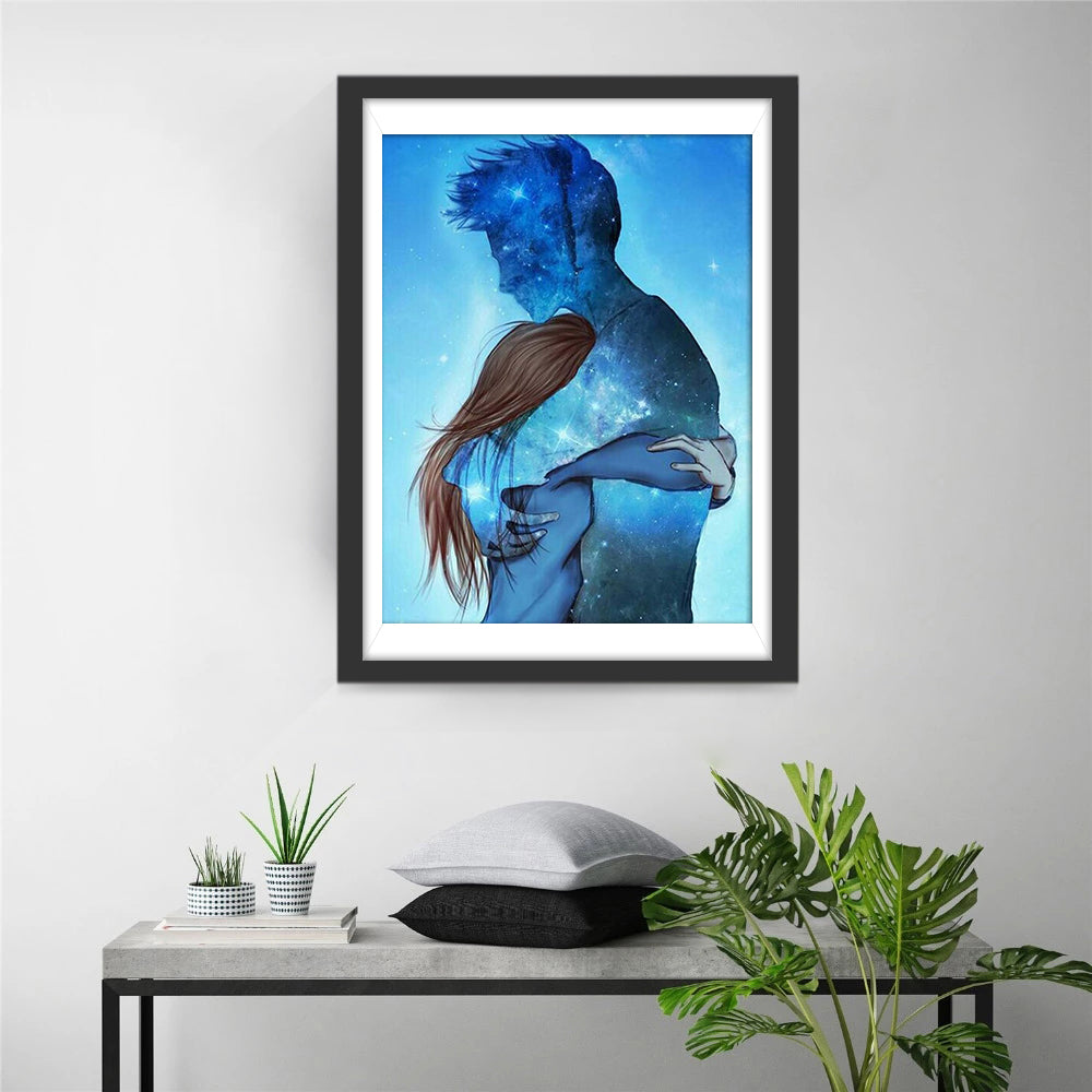 Liefdesvervoering in het Universum van Sterren Diamond Painting