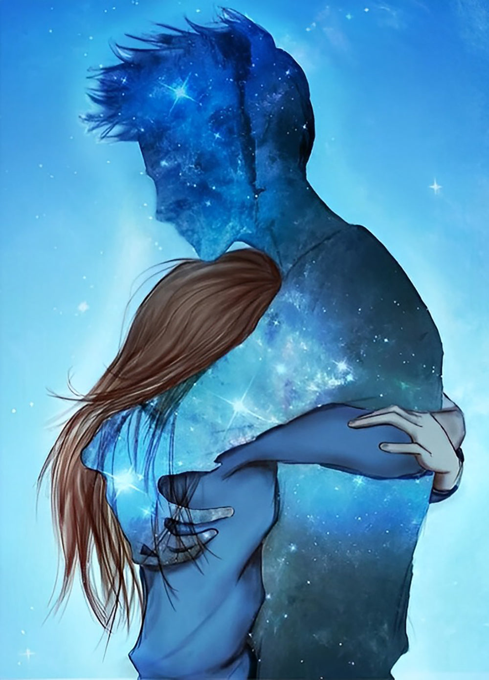 Liefdesvervoering in het Universum van Sterren Diamond Painting