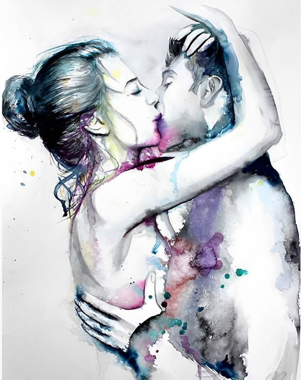 Liefdesvolle Omhelzing tussen Geliefden Diamond Painting