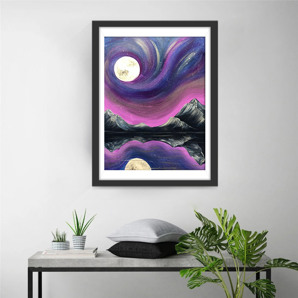 Maan- en Sterrenspiraal Diamond Painting