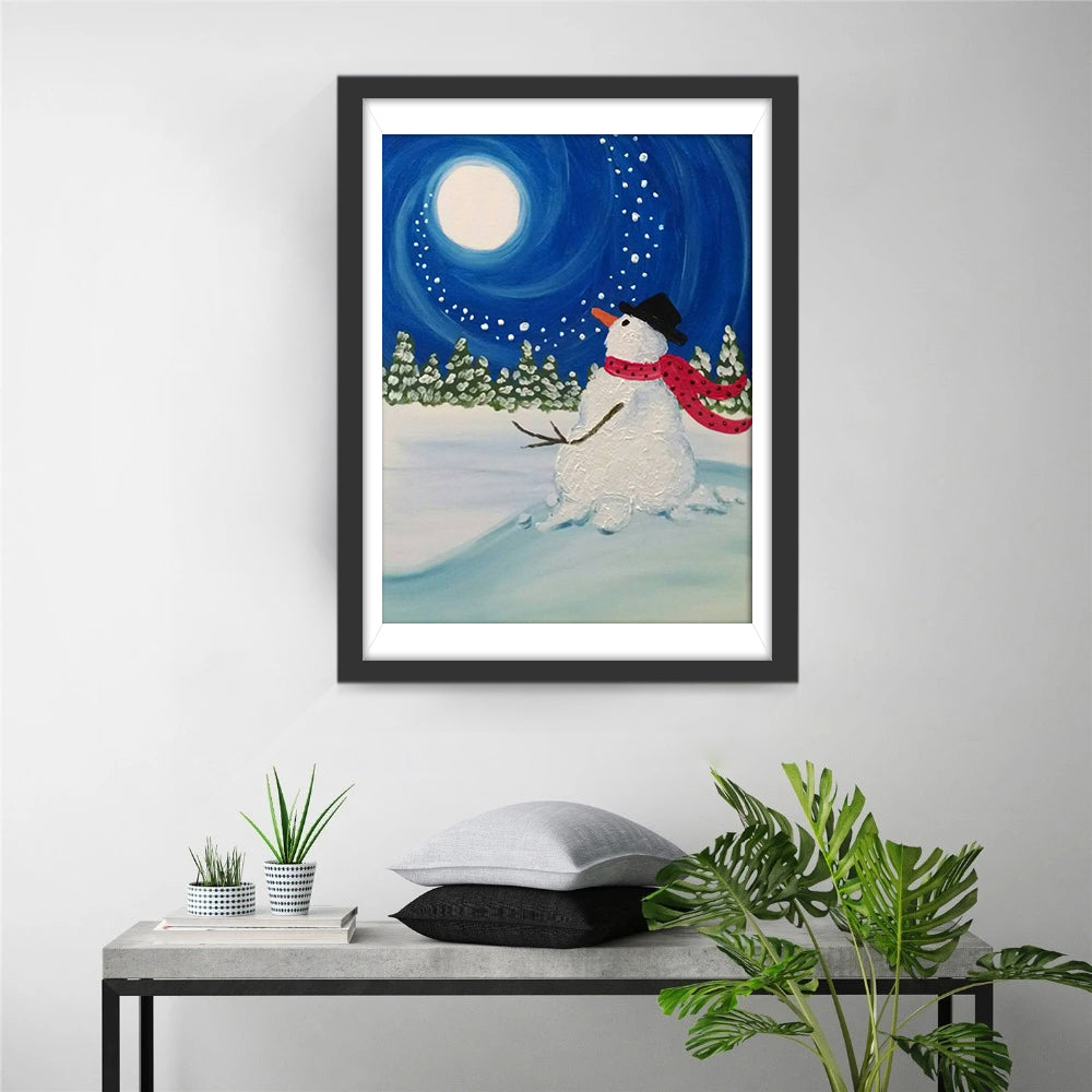 Maanlicht Sneeuw Diamond Painting