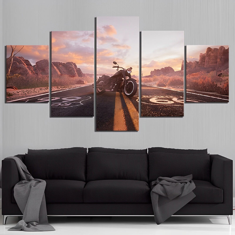 Magisch Motorbeeld dat de Weg Verovert 5 Platen Diamond Painting