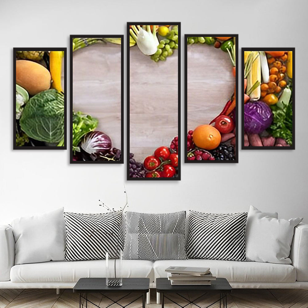 Moderne Groentewanddecoratie 5 Platen Diamond Painting