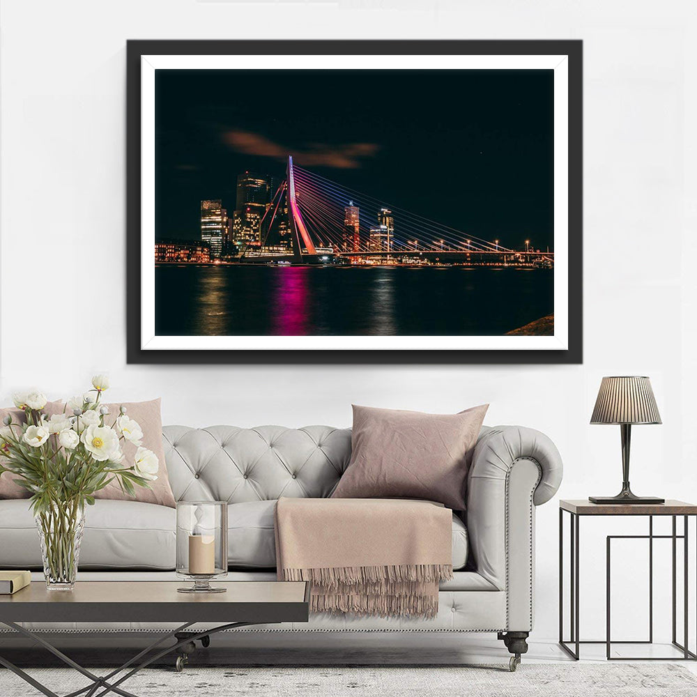 Moderne Metropool bij Nacht Diamond Painting