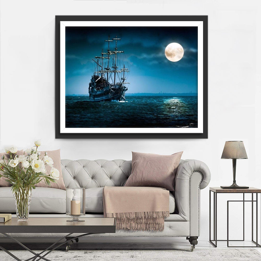 Mysterieus Avontuurlijk Zeilschip Diamond Painting