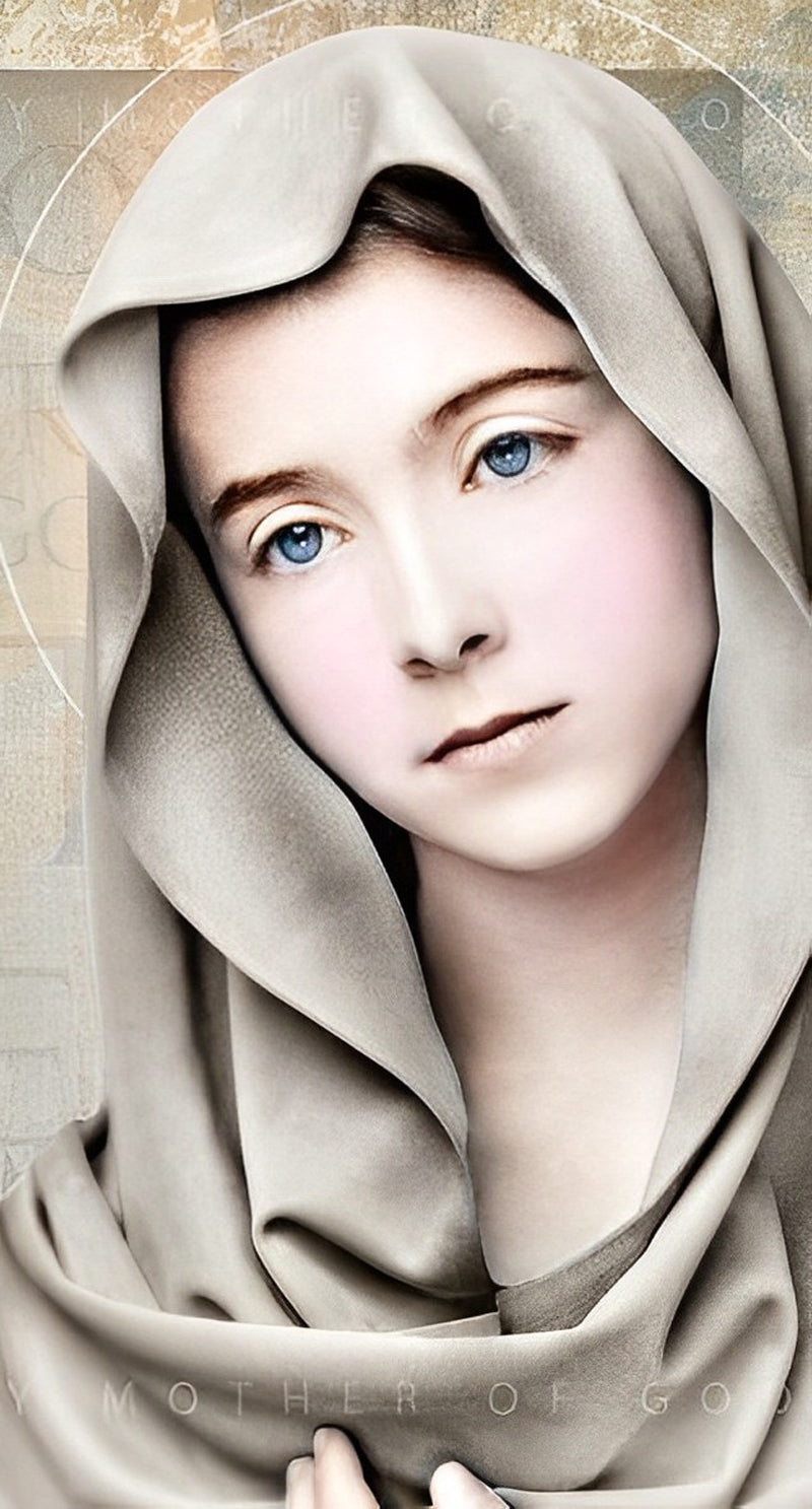 Mysterieus Meisje in Hoofddoek Diamond Painting