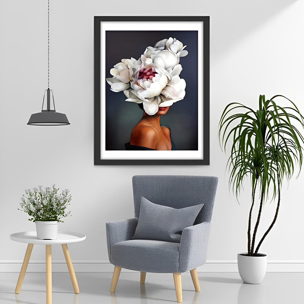 Mysterieus Verfijnd Bloemenmasker Diamond Painting