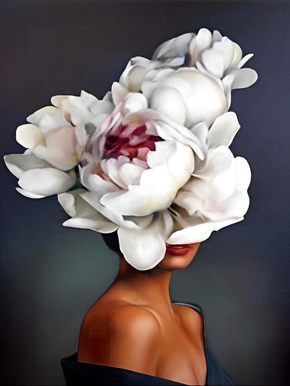 Mysterieus Verfijnd Bloemenmasker Diamond Painting