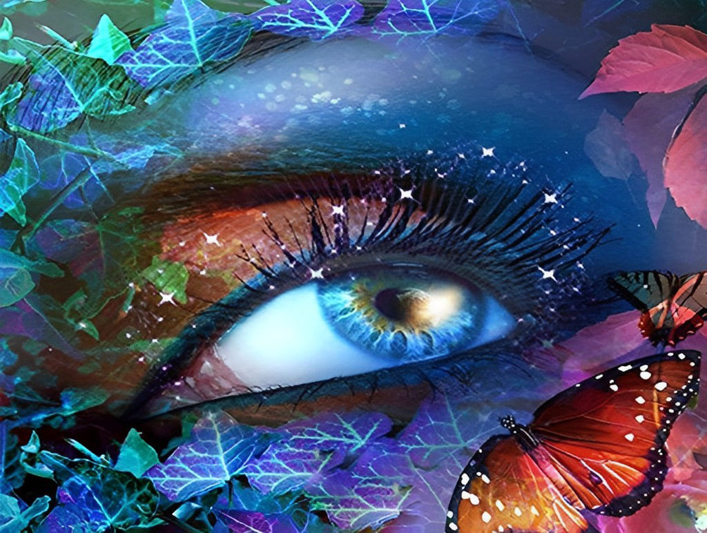Mysterieuze Blauwe Ogen Diamond Painting