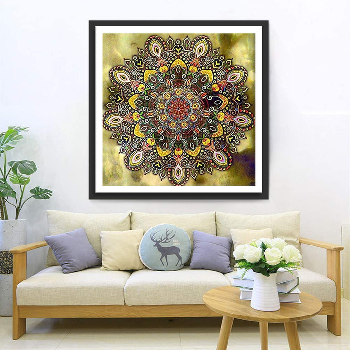 Mystiek Geheime Bloemenwereld in Cirkelvorm Diamond Painting