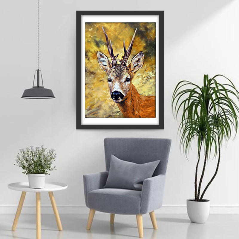 Olieverfstijl Een Hert Diamond Painting