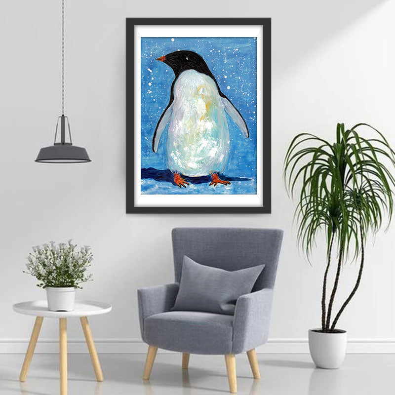 Olieverfstijl Pinguïns op de Gletsjer Diamond Painting