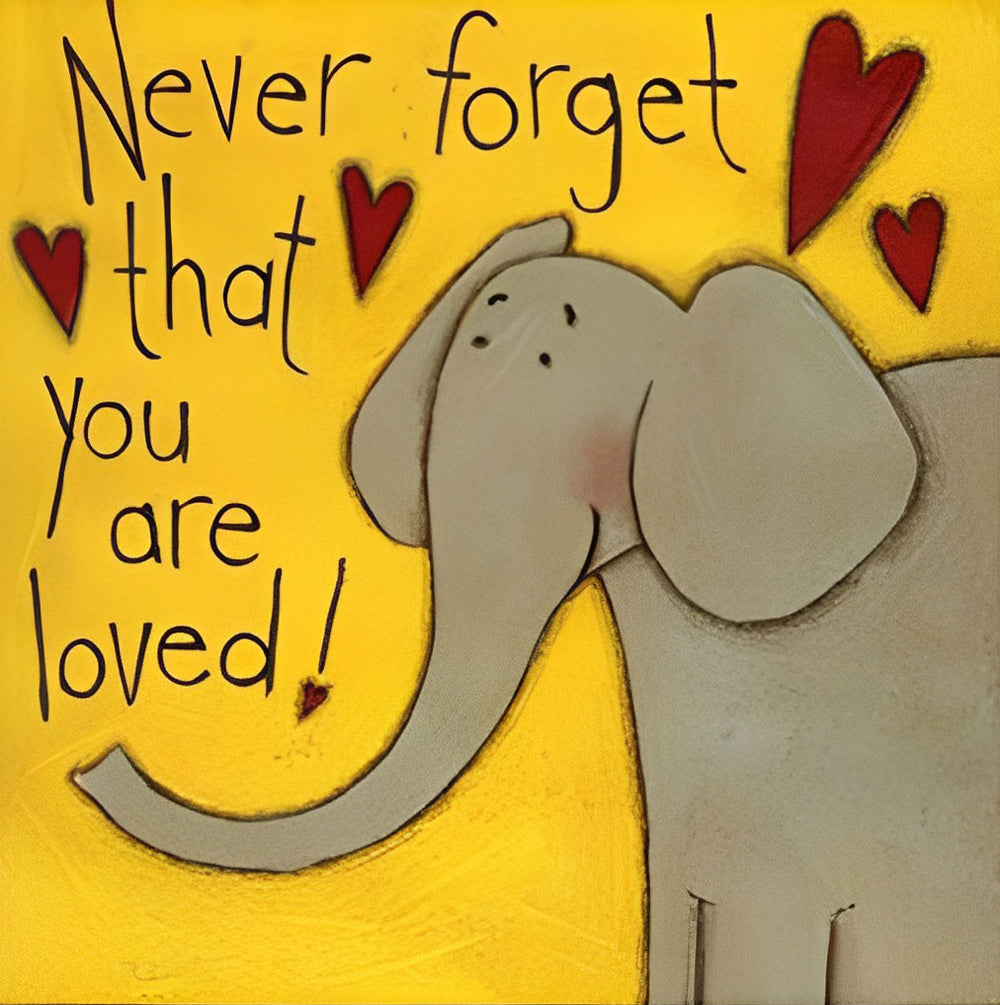 Olifant en Warme Woorden Diamond Painting
