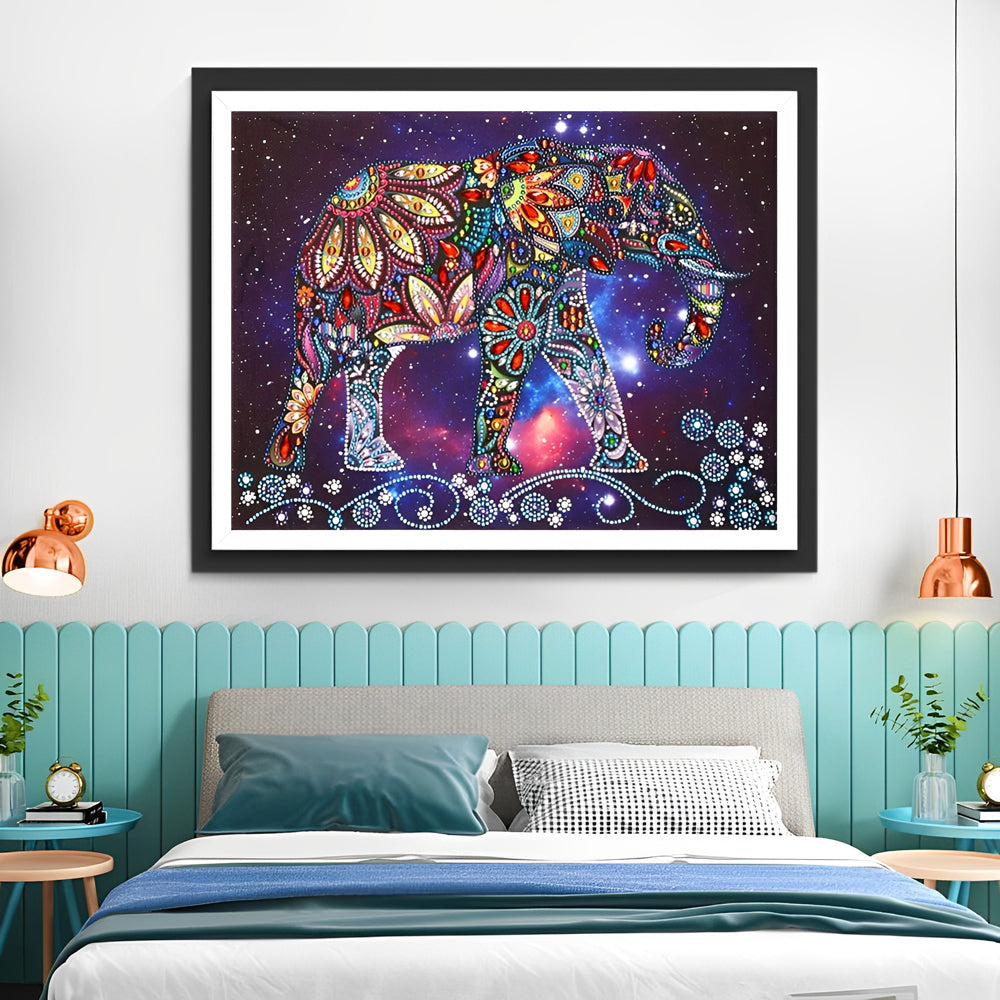 Olifant Gemaakt van Fonkelende Diamanten Diamond Painting