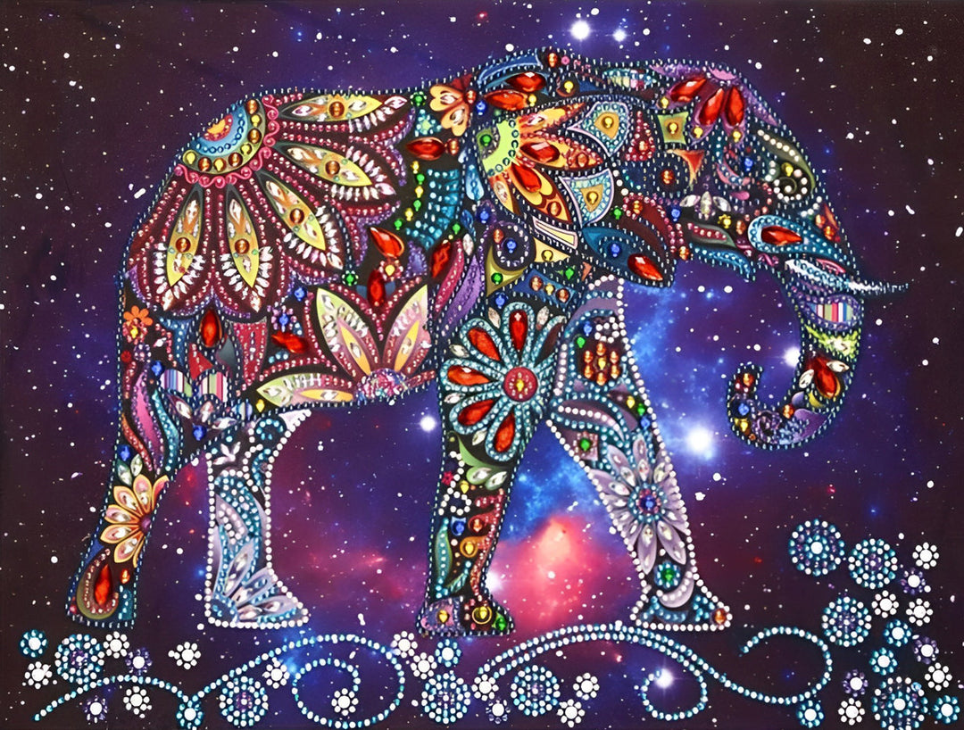 Olifant Gemaakt van Fonkelende Diamanten Diamond Painting