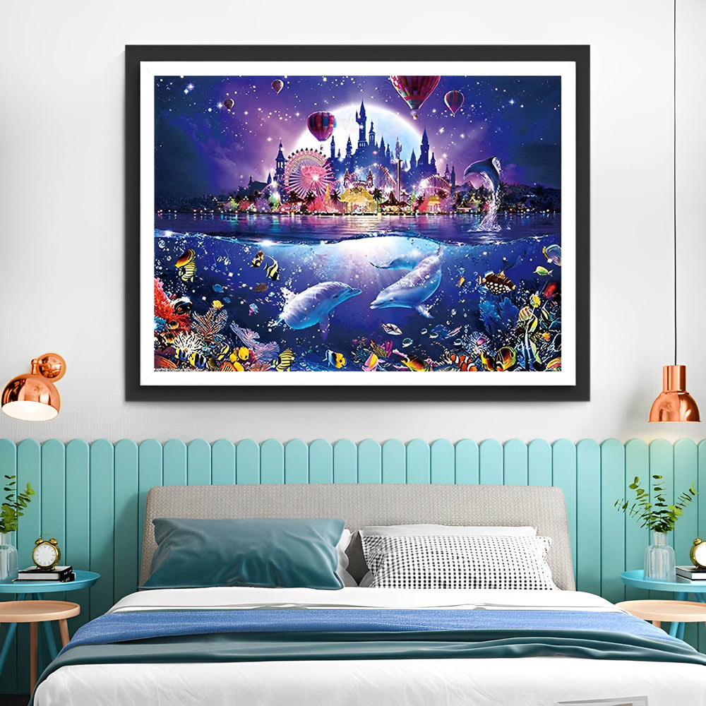 Onderwaterwereld en Magisch Kasteel Diamond Painting
