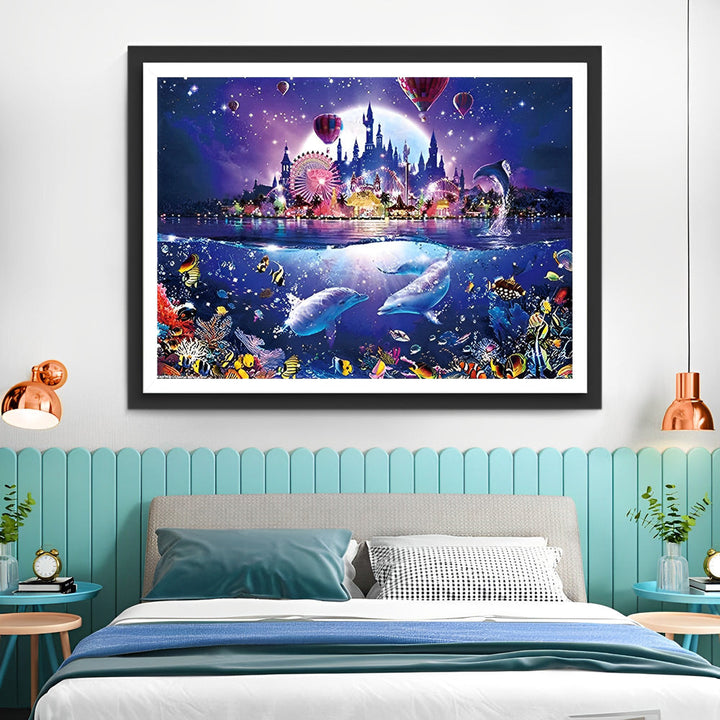 Onderwaterwereld en Magisch Kasteel Diamond Painting