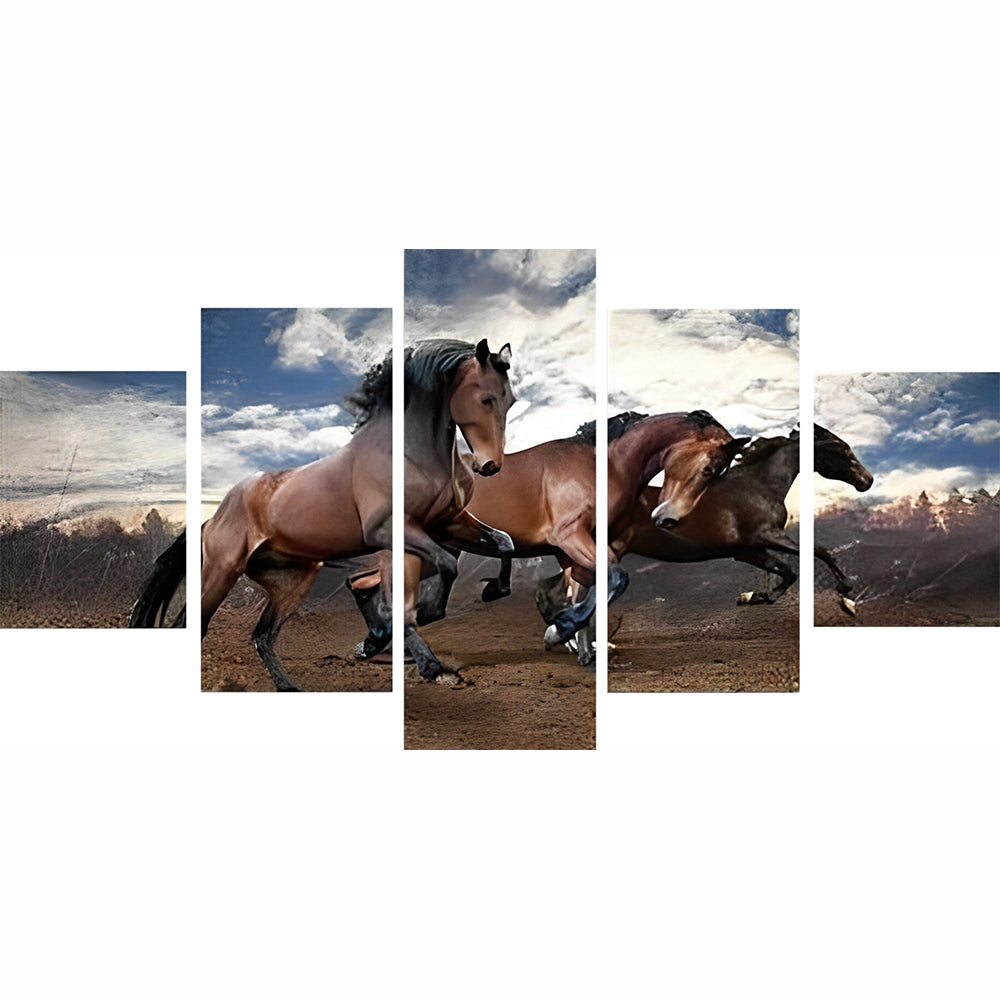 Onstuitbare Paarden 5 Platen Diamond Painting