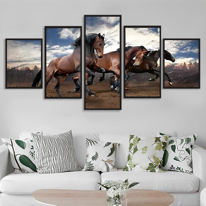 Onstuitbare Paarden 5 Platen Diamond Painting