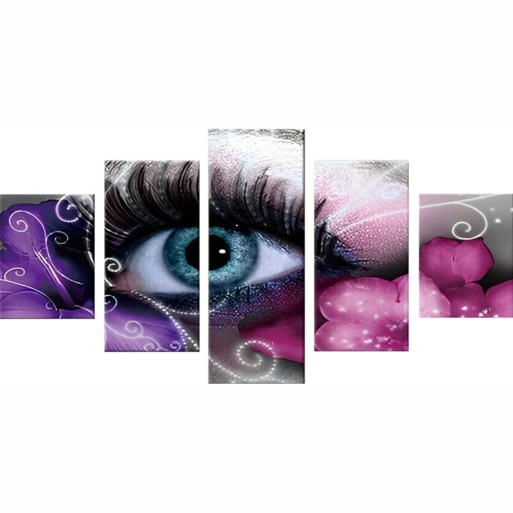 Oog in Purperen en Roze Sfeer 5 Platen Diamond Painting