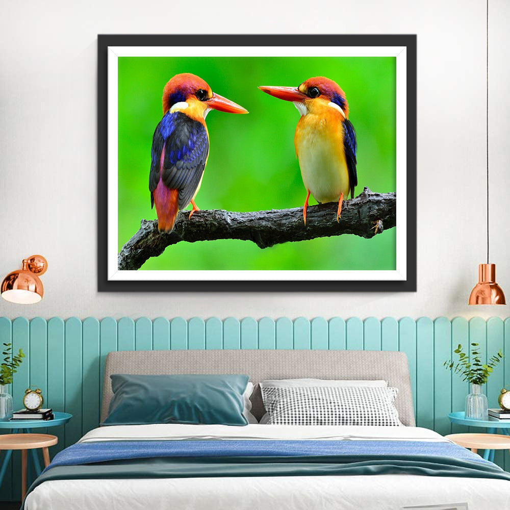 Oosterse Dwergijsvogel Diamond Painting