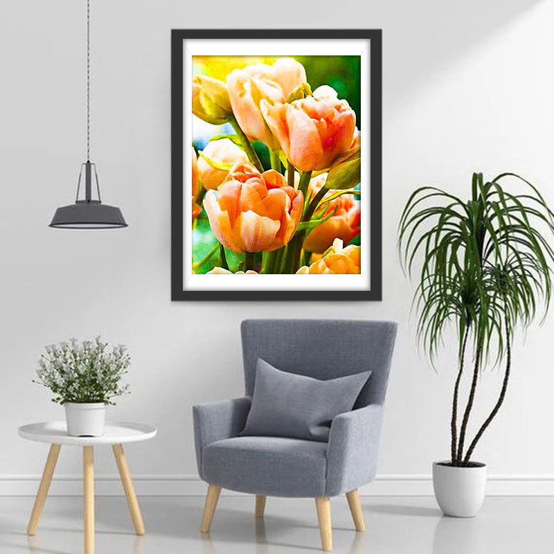 Oranje Tulpen Diamond Painting