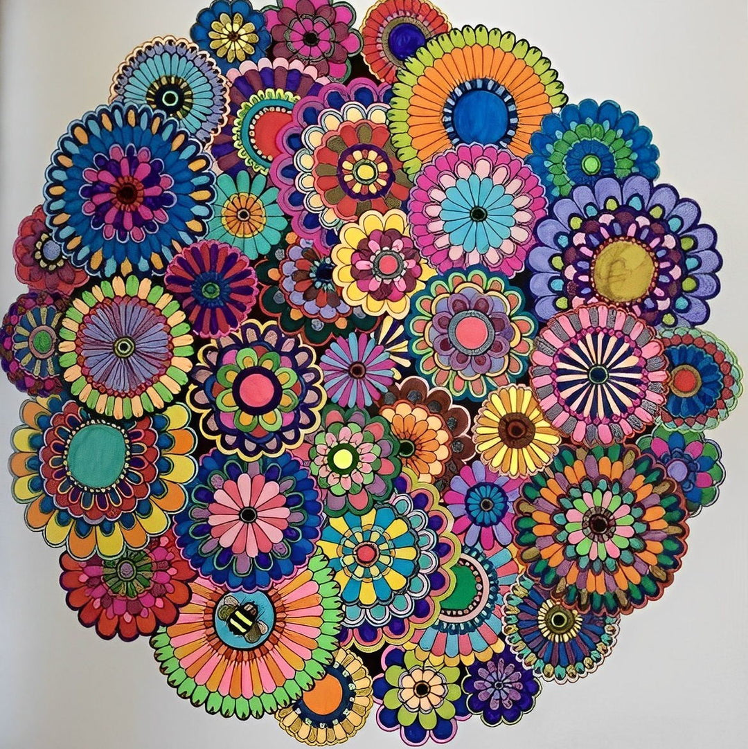 Overvloed aan Kleurrijke Ronde Patronen Diamond Painting