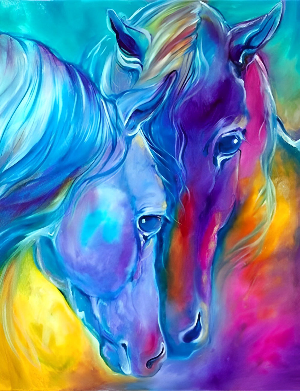 Paard Gemaakt van Kleurpigmenten Diamond Painting