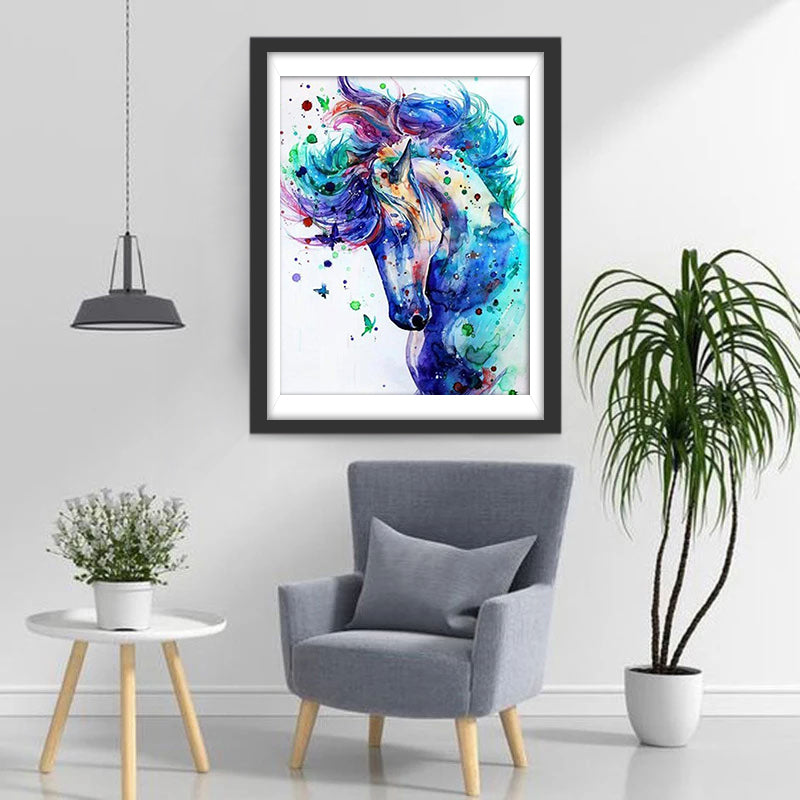 Paard met Inktvlekken Diamond Painting