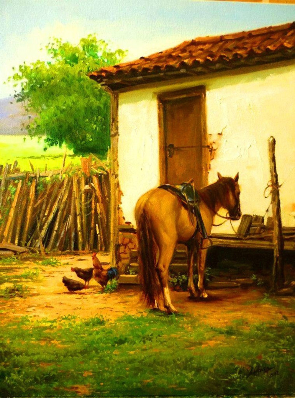Paard op de Boerderij Diamond Painting