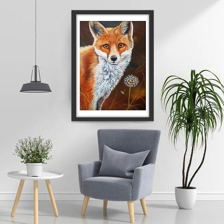Paardenbloem en een Vos Diamond Painting