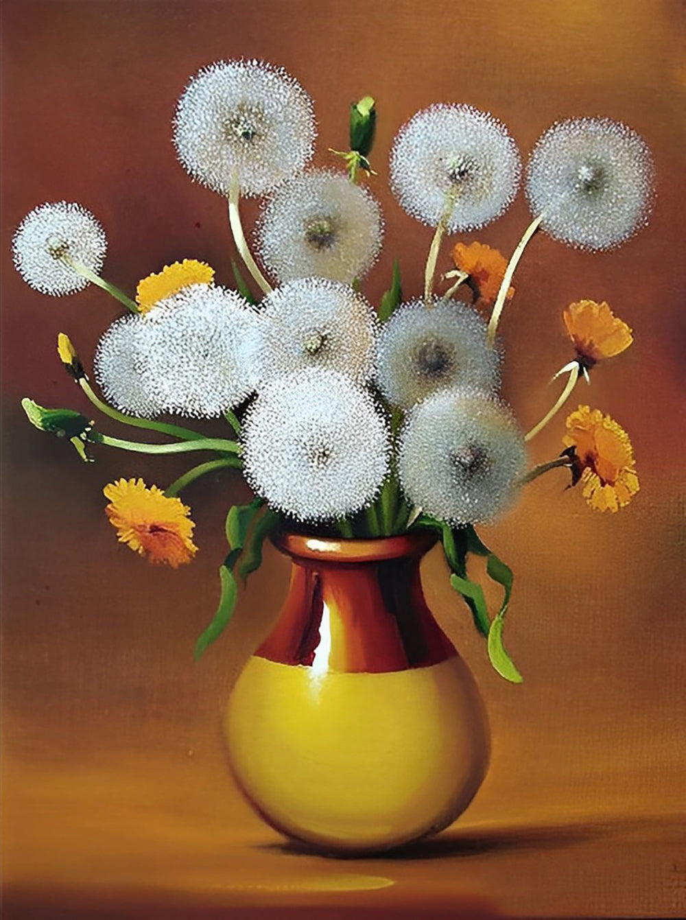 Paardenbloemdecoratie Diamond Painting
