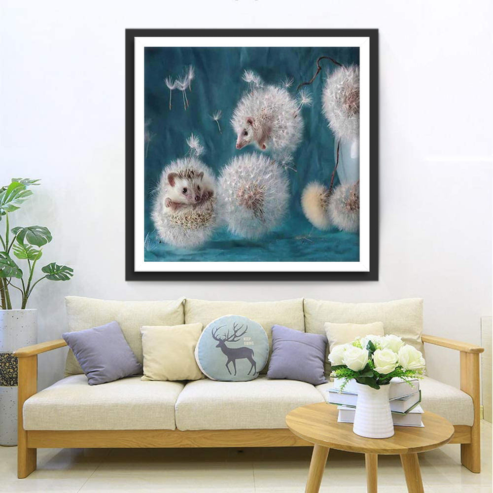 Paardenbloemen en Babyhamsters Diamond Painting