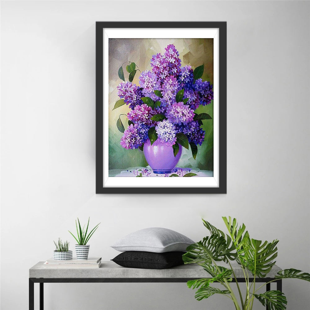 Paarse Boeket Diamond Painting