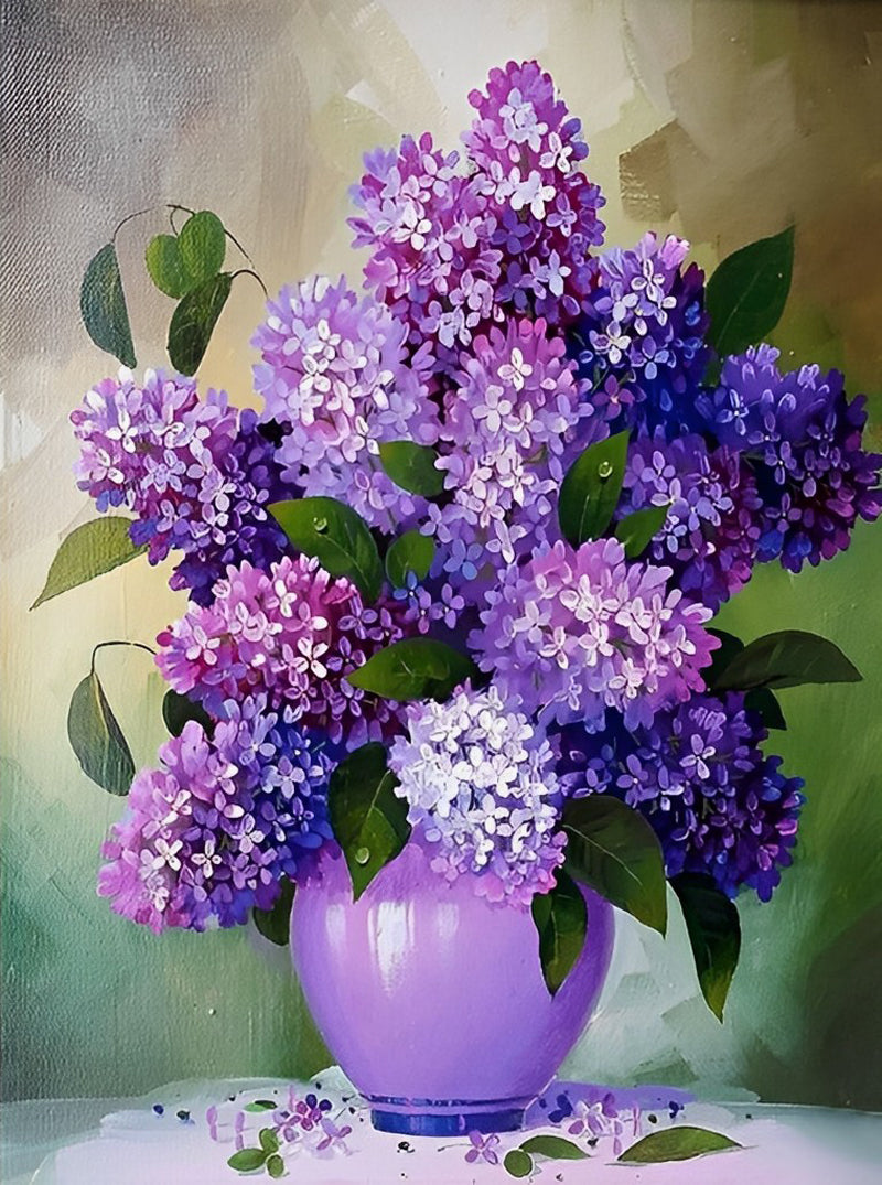 Paarse Boeket Diamond Painting