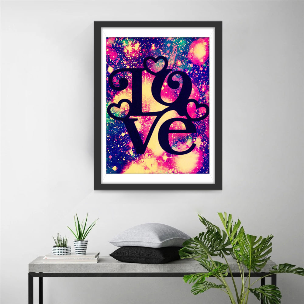 Paarse Liefde Diamond Painting