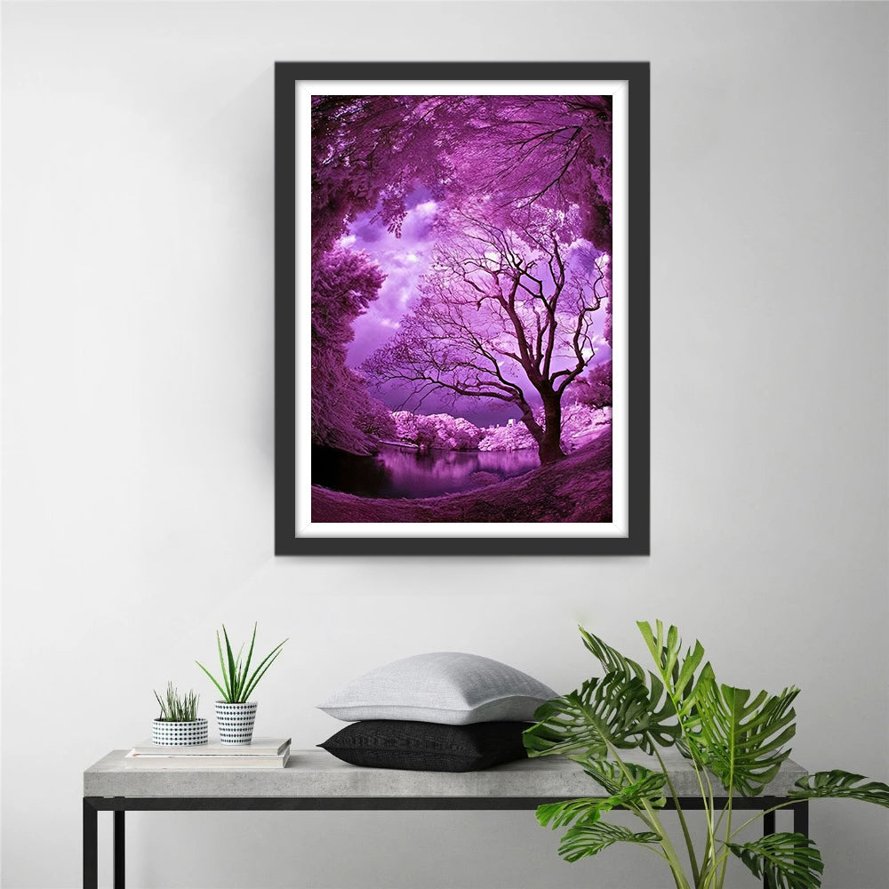 Paarse Wereld Diamond Painting